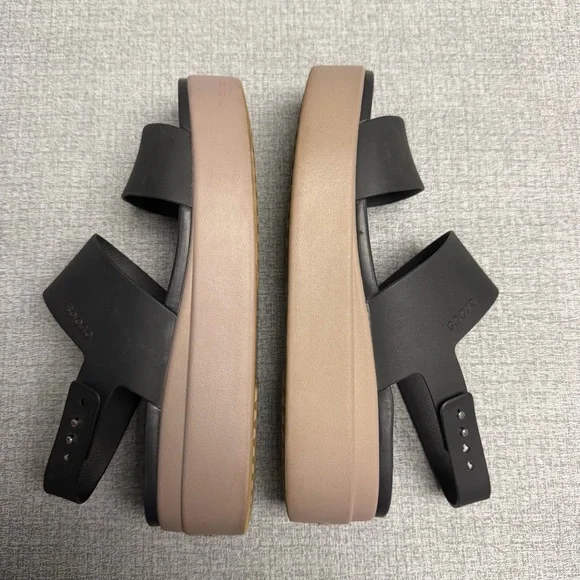 Crocs Brooklyn Low Wedge Black/Mushroom - Picture 7 of 11